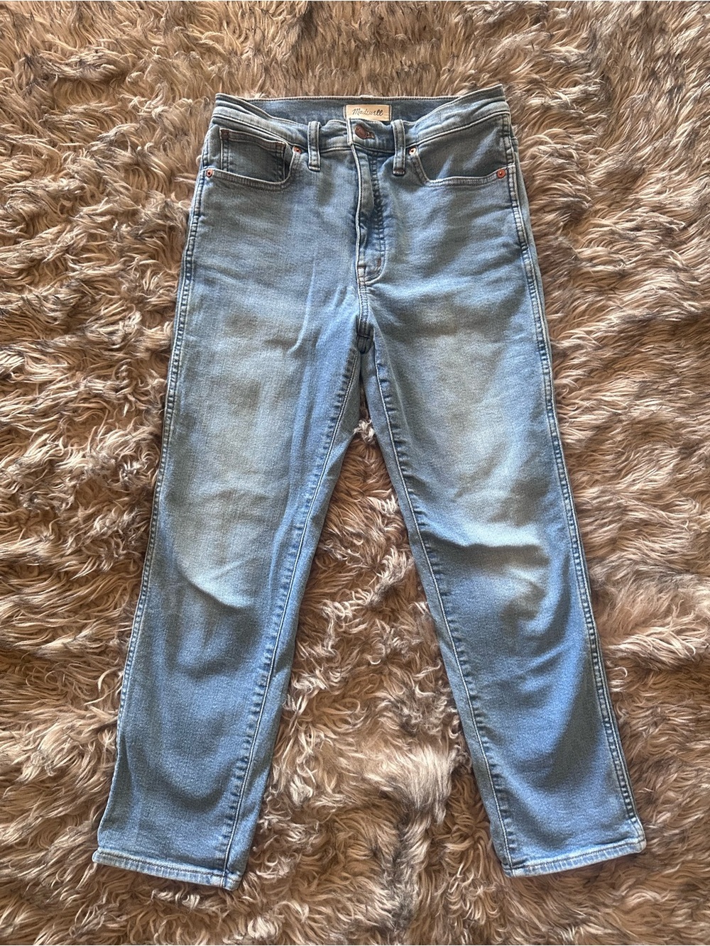 Madewell Light Wash Straight-Leg High-Rise Jeans